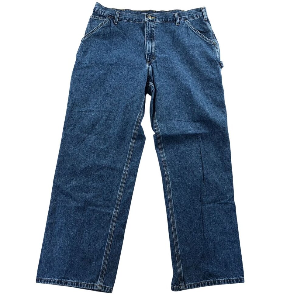 Carhartt Mens 40x32 Original Fit Blue Denim Carpenter Jeans B13 DPS